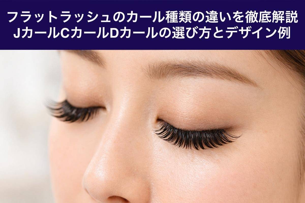 フラットラッシュのカール種類の違いを徹底解説｜JカールCカールDカールの選び方とデザイン例